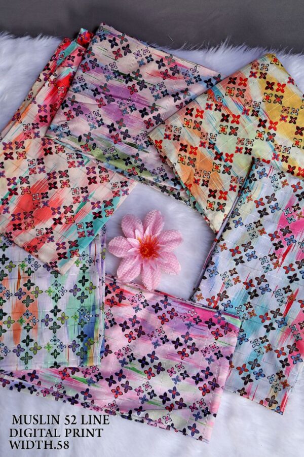 Muslin 52 Line Digital Print Width 58"