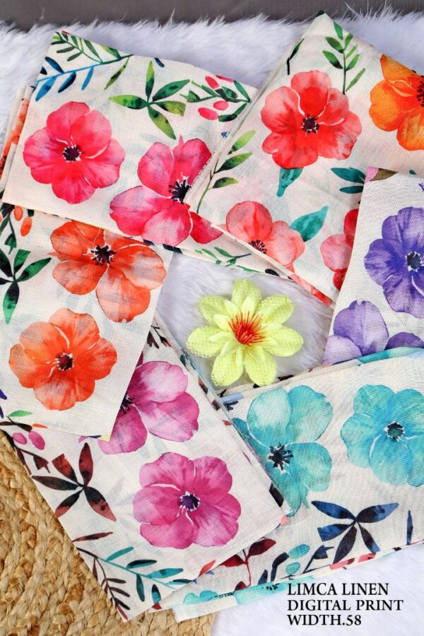 Limca Linen Digital Print Width 58"