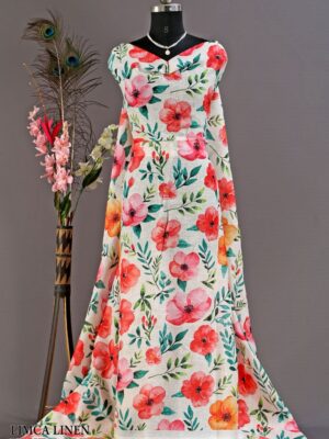 Limca Linen Digital Print Width 58"