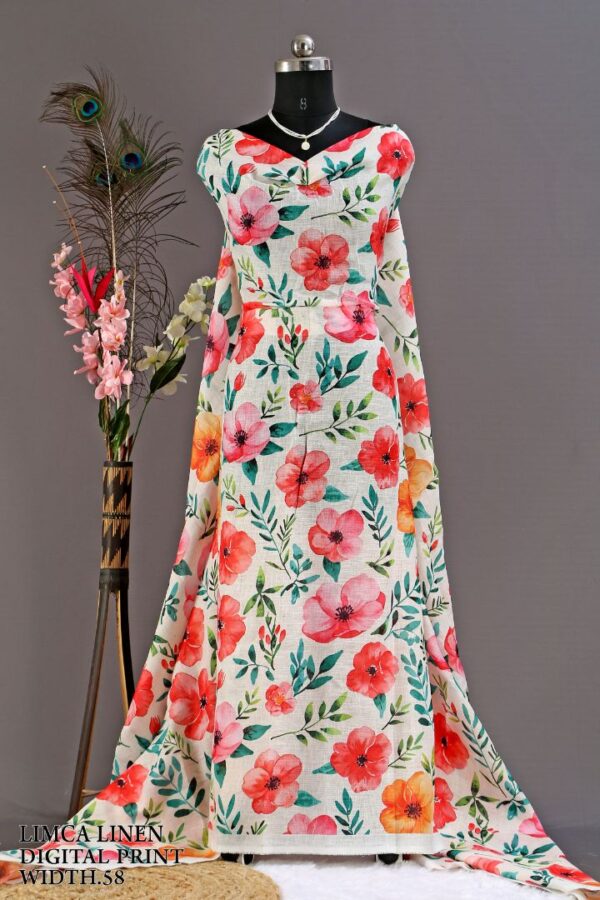 Limca Linen Digital Print Width 58"