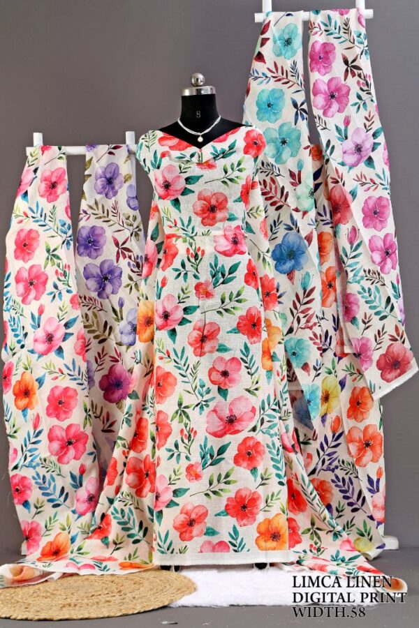 Limca Linen Digital Print Width 58"