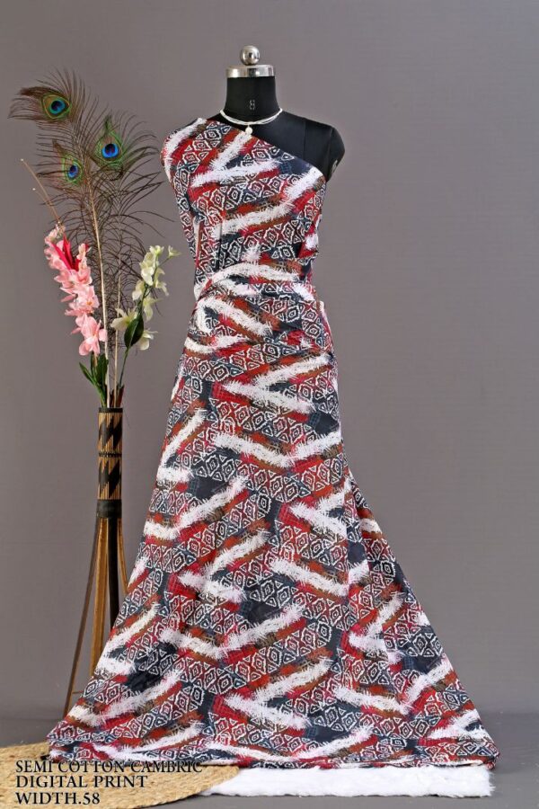 292A0015 Semi Cotton Cambric Digital Print Width ''58'' Semi Cotton Cambric Digital Print Width 58"