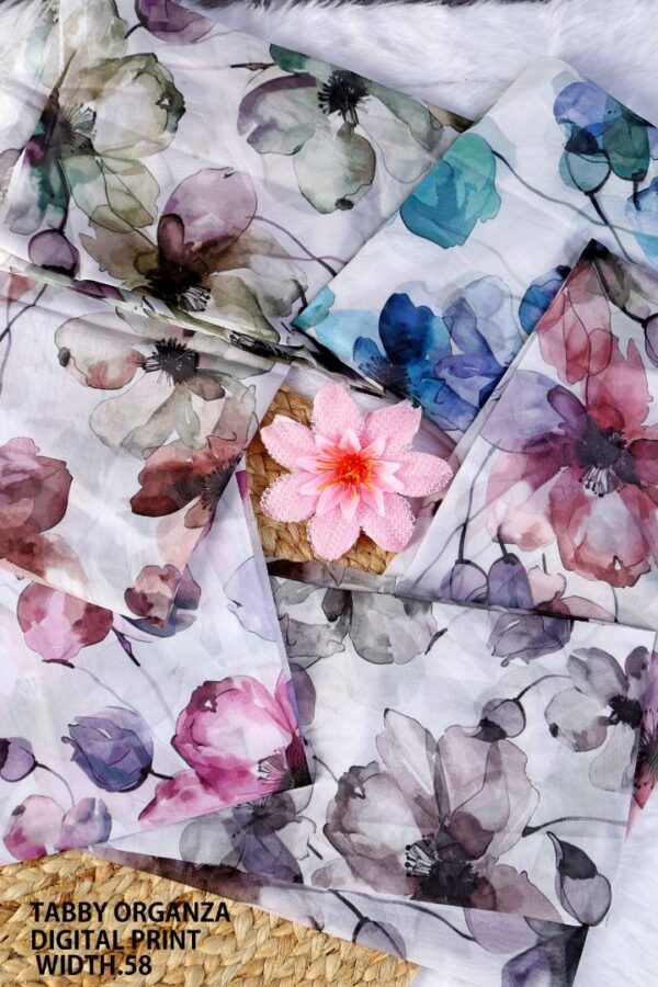 Tabby Organza Digital Print Width 58"