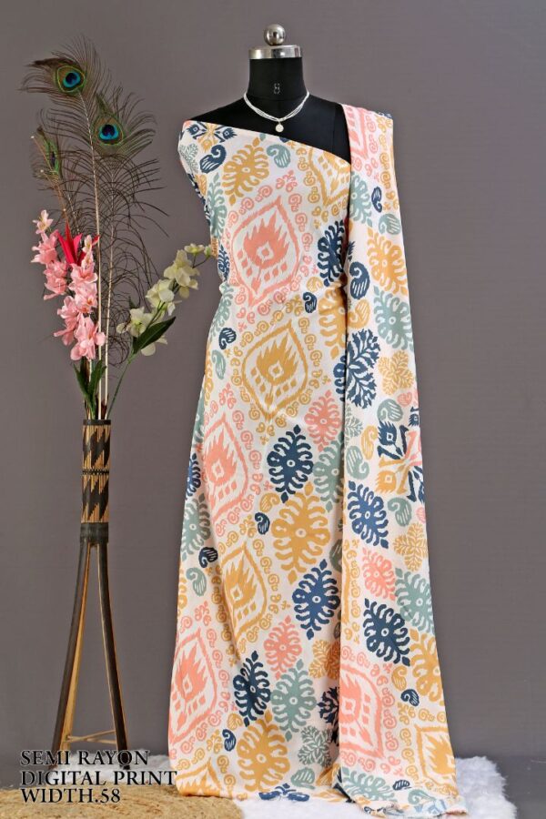 Semi Rayon Digital Print Width 58"