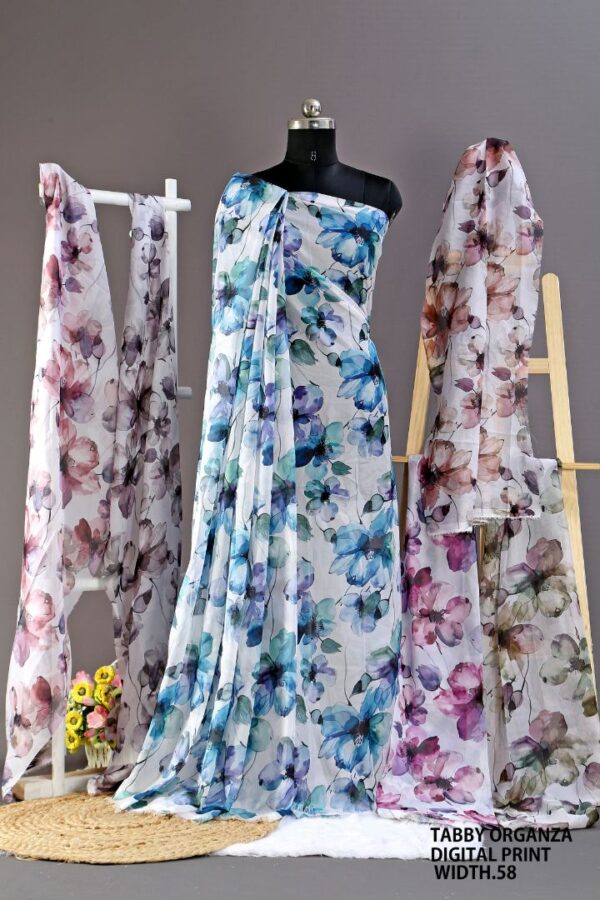 Tabby Organza Digital Print Width 58"