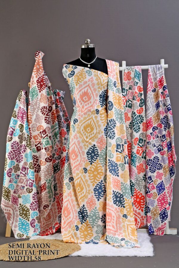Semi Rayon Digital Print Width 58"