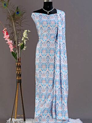 Semi Muslin Digital Print Width 58"